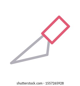 knife vector colour line icon