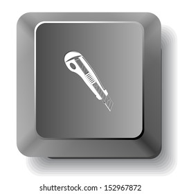 Knife. Vector computer key.