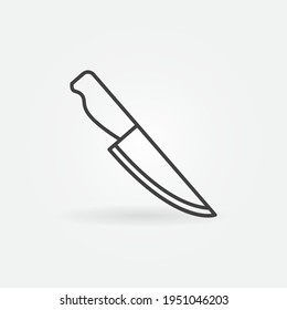 Knife vector concept icon or symbol in thin line style