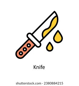 Messer, Vektorgrafik ausgefüllt, Design-Illustration. Symbol auf weißem Hintergrund EPS10-Datei 