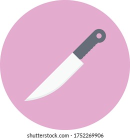 knife vector flat color icon 