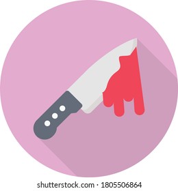 Messer-Vektorflachfarbensymbol 