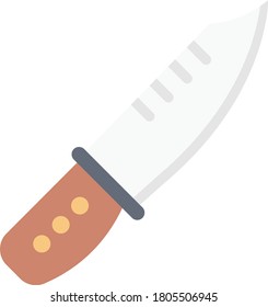 icono de color plano del vector de cuchillo 