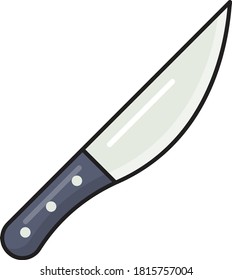 knife vector flat color icon 