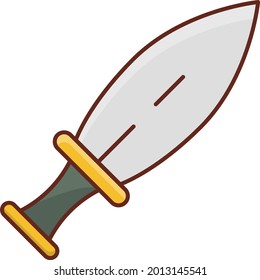 Messer-Vektorflachfarbensymbol