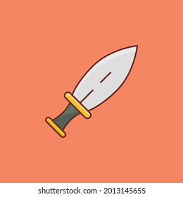 icono de color plano del vector de cuchillo