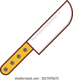 Messer-Vektorflachfarbensymbol