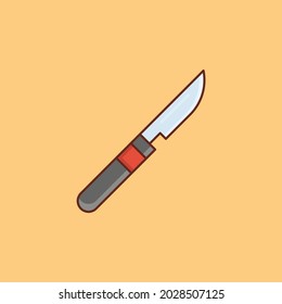 icono de color plano del vector de cuchillo