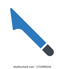 knife vector glyph color icon 