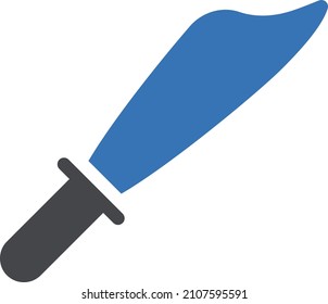 icono de color de glifo vector de cuchillo