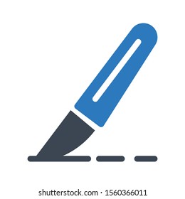 knife vector glyph colour icon 