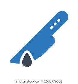 knife vector glyph colour icon