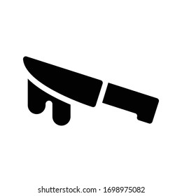 knife vector glyph flat icon 