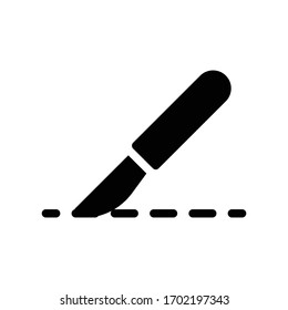 knife vector glyph flat icon 