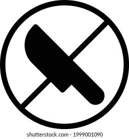 knife vector glyph flat icon