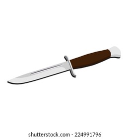 Knife vector, hunting knife, knife isolated, weapon