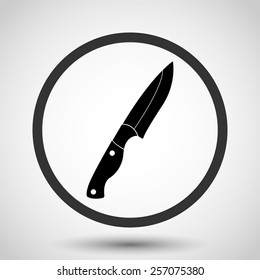 Knife vector icon - black illustration