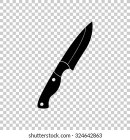 knife vector icon - black illustration