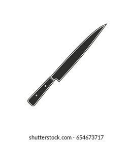 Knife vector icon. Black illustration isolated on white background for graphic and web design.