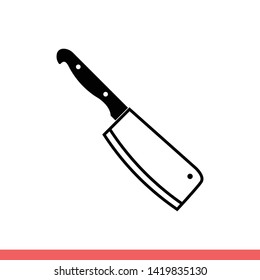 Knife vector icon, blade symbol. Simple, flat design for web or mobile app