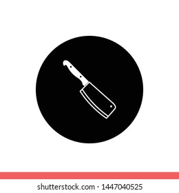 Knife vector icon, chef symbol. Simple, flat design for web or mobile app