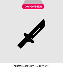 Knife Vector Icon. Cold steel arms. Simple, modern flat vector illustration for mobile app, website or desktop app 
