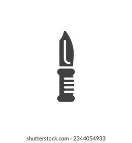 Knife vector icon. filled flat sign for mobile concept and web design. Knife glyph icon. Symbol, logo illustration. Vector graphics