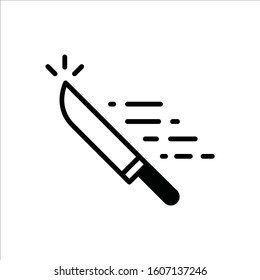 Knife vector icon. Knife flat sign design. Knife symbol pictogram