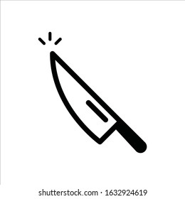 Knife vector icon. Knife flat sign design. Knife symbol pictogram
