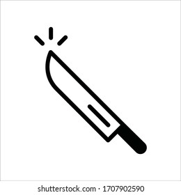 Knife vector icon. Knife flat sign design. Knife symbol pictogram