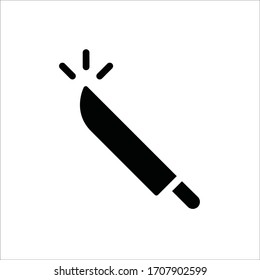 Knife Vektorillustration Symbol. Knife flach Schild Design. Messer-Symbol-Piktogramm
