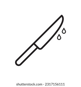 Knife vector icon. Knife flat sign design. Knife symbol pictogram