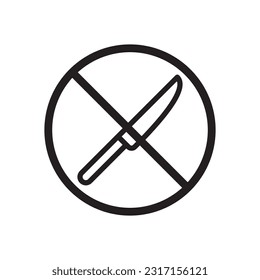 Knife vector icon. Knife flat sign design. Knife symbol pictogram