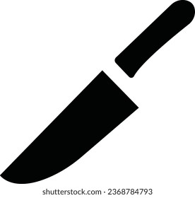 Icono de vector de Cuchillo. Diseño de señas planas. Pictograma de símbolo de cuchillo