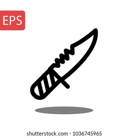 Knife vector icon. Illustration isolated for graphic and web design.