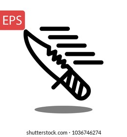 Knife vector icon. Illustration isolated for graphic and web design.