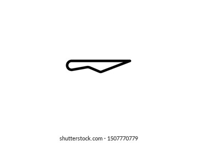 Knife vector icon. Illustration isolated for graphic and web design. simple design .