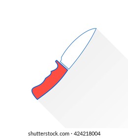 Knife   vector icon. Illustration isolated on white  background for graphic and web design.