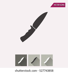 Knife vector icon. Illustration isolated for graphic and web design.