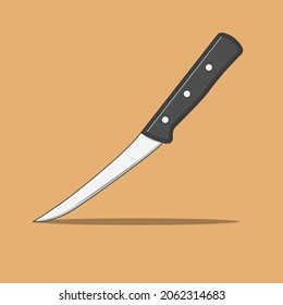 Knife-Vektorsymbol Illustration. Küchenmesser, Vektor. Flachbildfernseher geeignet für Web-Landing-Page, Banner, Flyer, Aufkleber, Bildschirmhintergrund, Hintergrund