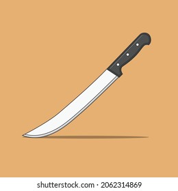 Ilustración del icono del vector de Cuchillo. Vector de Cuchillas de Cocina. Estilo de caricatura plano adecuado para la página de aterrizaje web, pancarta, volante, pegatina, fondo de escritorio