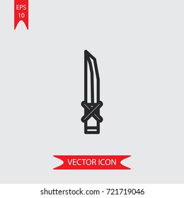 Knife vector icon, illustration symbol