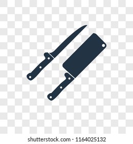 Knife vector icon isolated on transparent background, Knife logo concept