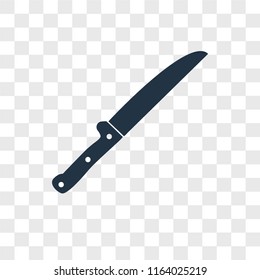 Knife vector icon isolated on transparent background, Knife logo concept