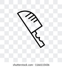 Knife vector icon isolated on transparent background, Knife logo concept
