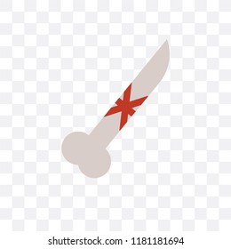 Knife vector icon isolated on transparent background, Knife logo concept