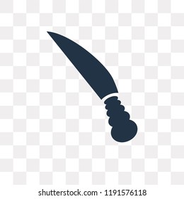 Knife vector icon isolated on transparent background, Knife transparency concept can be used web and mobile