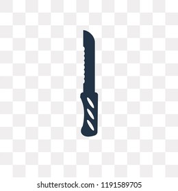Knife vector icon isolated on transparent background, Knife transparency concept can be used web and mobile