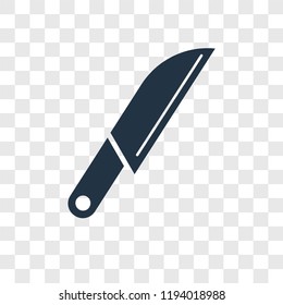 Knife vector icon isolated on transparent background, Knife transparency logo concept