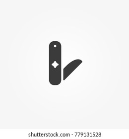 Knife vector icon isolated on background. Trendy sweet symbol. Logo illustration